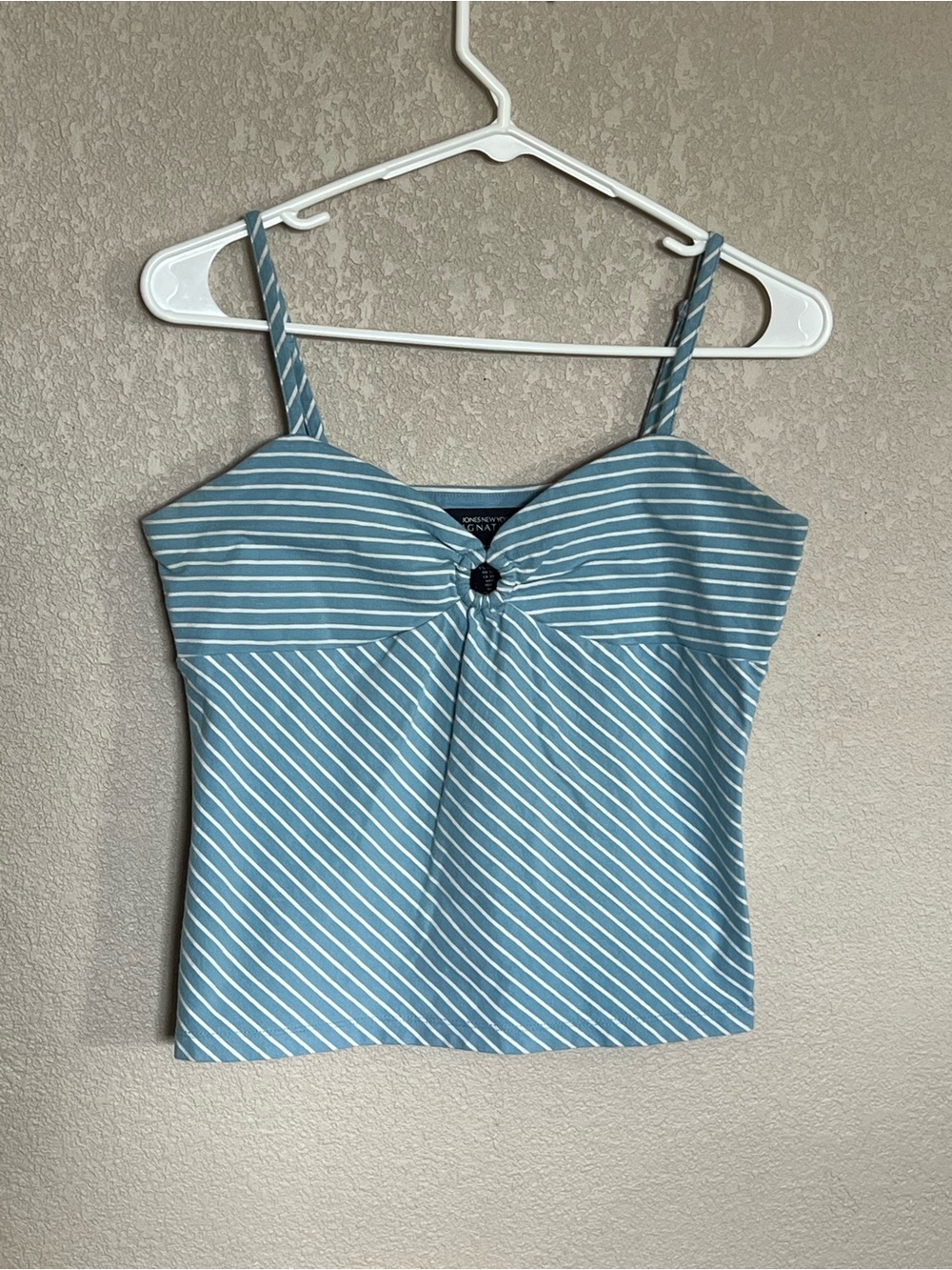 Women’s Jones New York Light Blue and White Striped Sweetheart Camisole size M